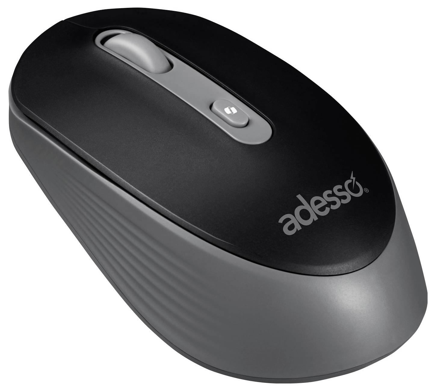 Adesso iMouse A30B Maus Funk Optisch Schwarz-Grau 4 Tasten 1200 dpi Maustasten