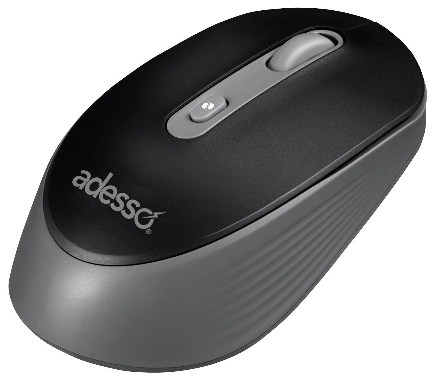 Adesso iMouse A30B Maus Funk Optisch Schwarz-Grau 4 Tasten 1200 dpi Maustasten