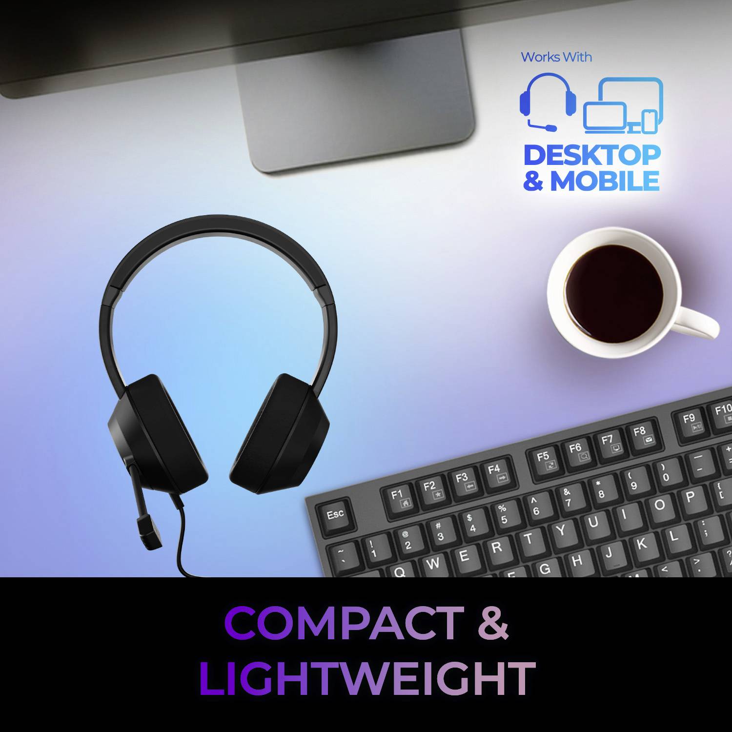 Adesso Xtream P7 AI Copilot Headset On Ear Headset kabelgebunden Stereo schwarz-meliert Headset Computer