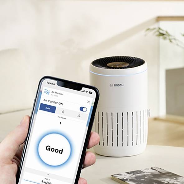 Bosch Home Comfort 7733703375 Air 2000i Luftreiniger 37m² Weiß, Schwarz