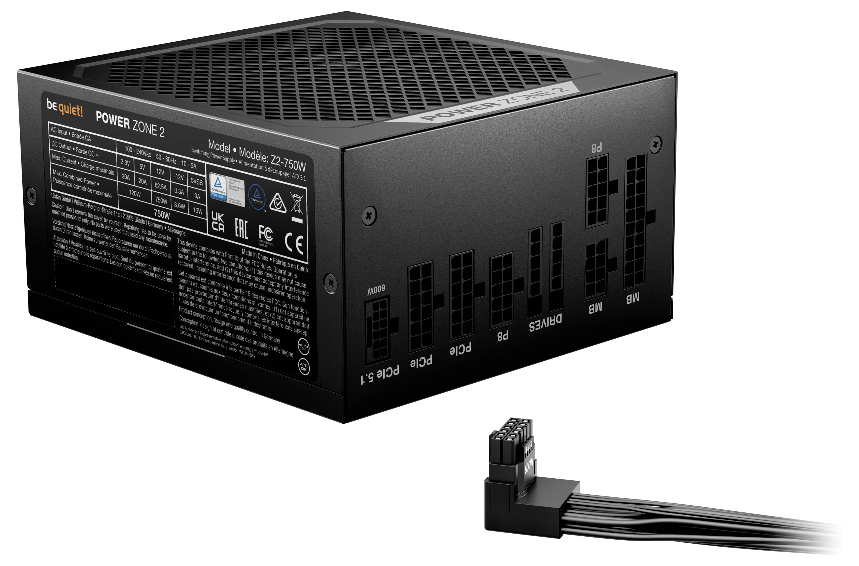 BeQuiet POWER ZONE 2 750W PC Netzteil 750W ATX 80PLUS® Platinum