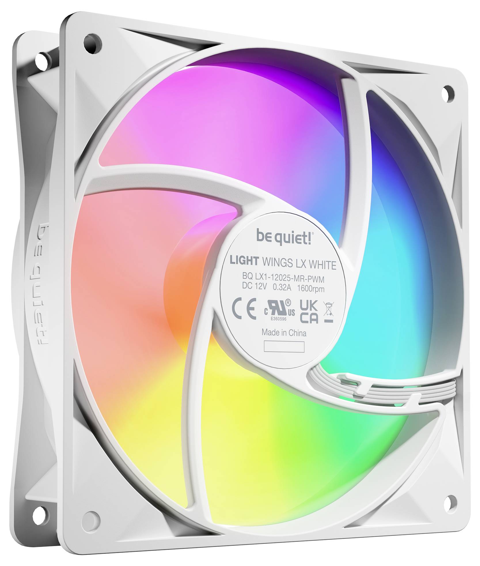 BeQuiet LIGHT WINGS LX 120mm PWM White Triple-Pack PC-Gehäuse-Lüfter Weiß (B x H x T) 120 x 120 x 25mm inkl. LED-Beleuchtung