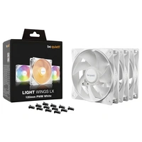 BeQuiet LIGHT WINGS LX 120mm PWM White Triple-Pack PC-Gehäuse-Lüfter Weiß (B x H x T) 120 x 120 x 25mm inkl. LED-Beleuchtung BeQuiet LIGHT WINGS LX 120mm PWM White Triple-Pack PC-Gehäuse-Lüfter Weiß (B x H x T) 120 x 120 x 25mm inkl. LED-Beleuchtung