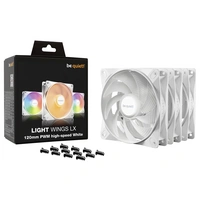 BeQuiet LIGHT WINGS LX 120mm PWM high-speed White Triple-Pack PC-Gehäuse-Lüfter Weiß (B x H x T) 120 x 120 x 25mm inkl BeQuiet LIGHT WINGS LX 120mm PWM high-speed White Triple-Pack PC-Gehäuse-Lüfter Weiß (B x H x T) 120 x 120 x 25mm inkl