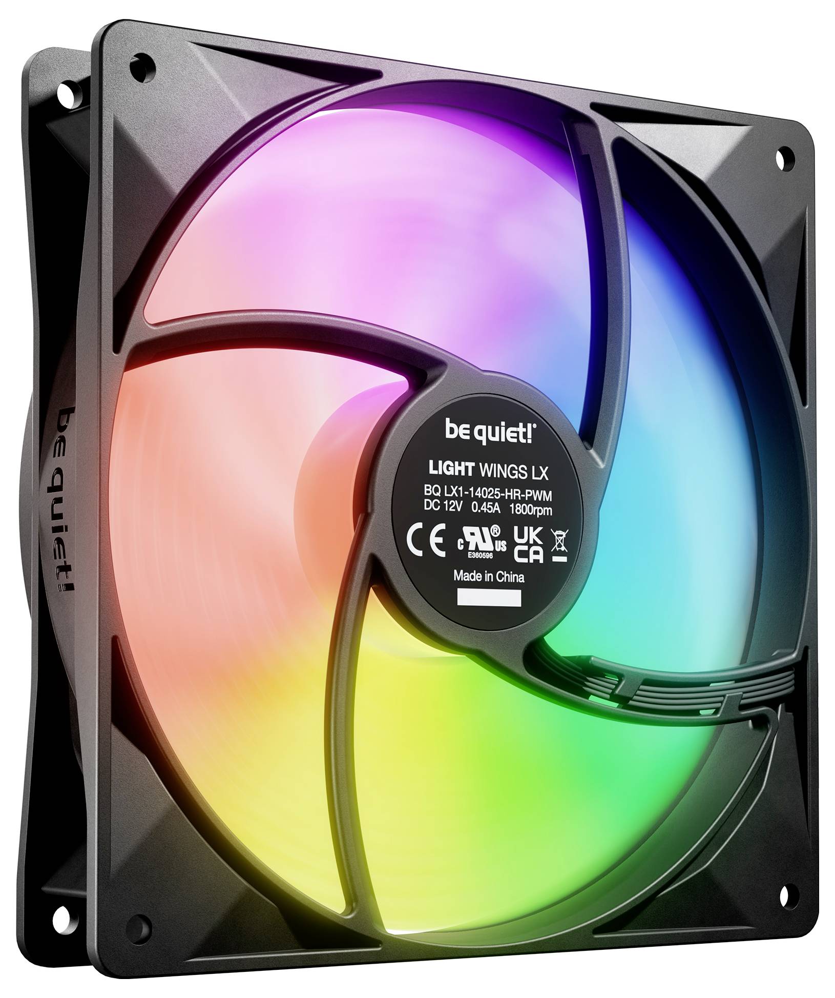 BeQuiet LIGHT WINGS LX 140mm PWM high-speed Triple-Pack PC-Gehäuse-Lüfter Schwarz (B x H x T) 140 x 140 x 25mm inkl