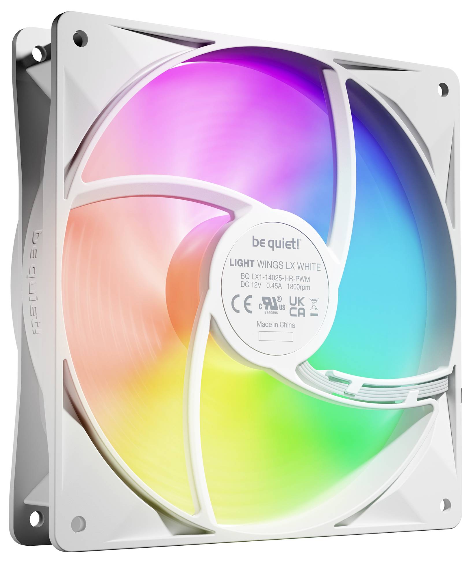 BeQuiet LIGHT WINGS LX 140mm PWM high-speed White Triple-Pack PC-Gehäuse-Lüfter Weiß (B x H x T) 140 x 140 x 25mm inkl