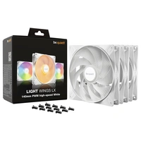BeQuiet LIGHT WINGS LX 140mm PWM high-speed White Triple-Pack PC-Gehäuse-Lüfter Weiß (B x H x T) 140 x 140 x 25mm inkl BeQuiet LIGHT WINGS LX 140mm PWM high-speed White Triple-Pack PC-Gehäuse-Lüfter Weiß (B x H x T) 140 x 140 x 25mm inkl