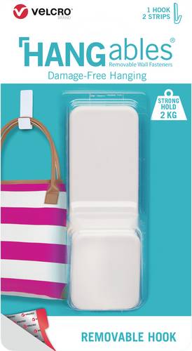 VELCRO® Großer-Klebe-Haken 2kg, wiederablösbar weiß Weiß Inhalt