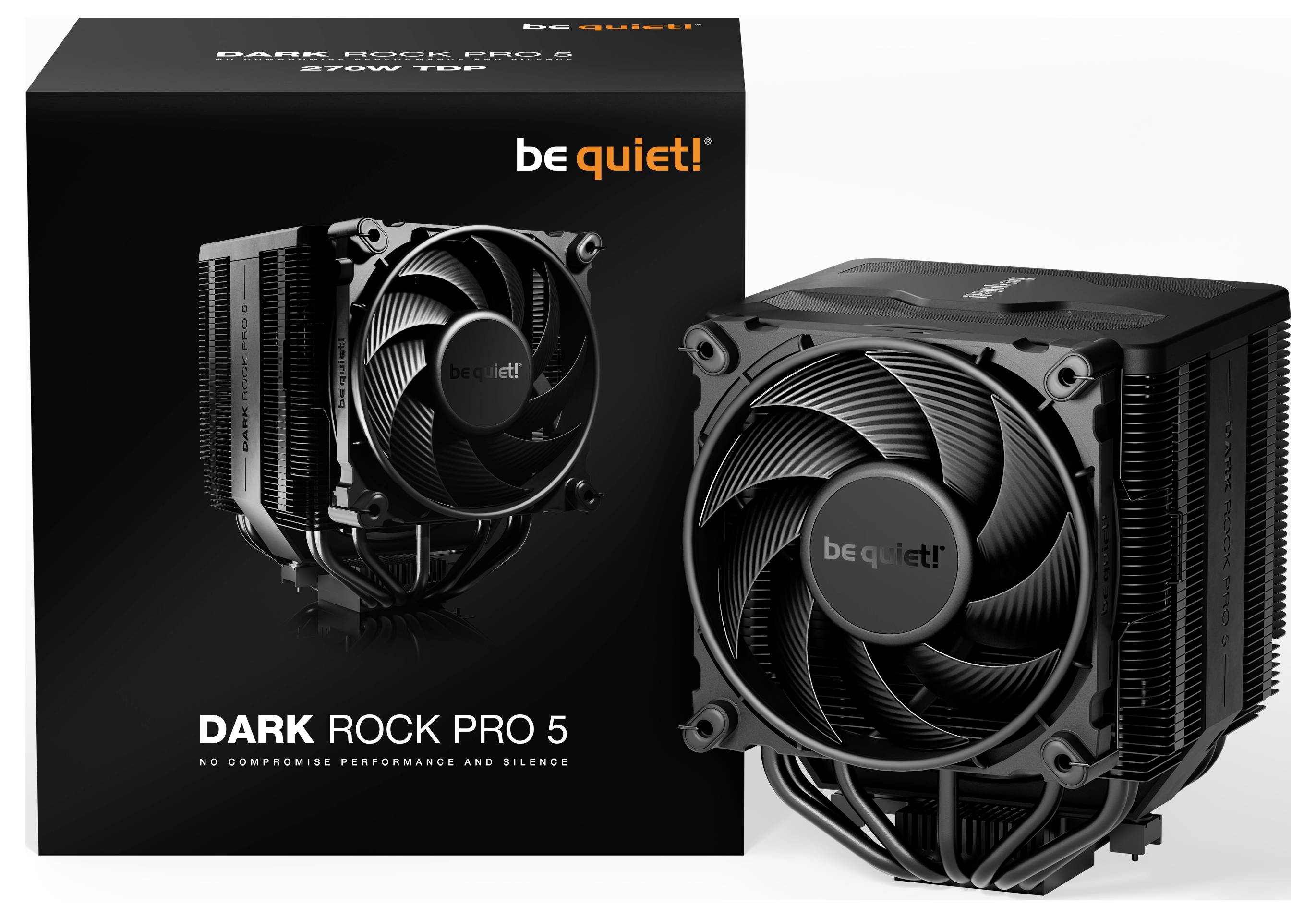 BeQuiet DARK ROCK PRO 5 CPU-Kühler mit Lüfter AMD® AM4, AMD® AM5, Intel® LGA 1150, Intel® LGA 1151, Intel® LGA 1151-V2, Intel®