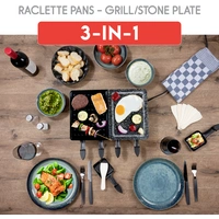 Alpina Switzerland 871125218225 Raclette 8Pfännchen, Antihaftbeschichtung, mit Grillstein Schwarz Alpina Switzerland 871125218225 Raclette 8Pfännchen, Antihaftbeschichtung, mit Grillstein Schwarz