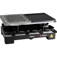 Alpina Switzerland 871125218225 Raclette 8Pfännchen, Antihaftbeschichtung, mit Grillstein Schwarz Alpina Switzerland 871125218225 Raclette 8Pfännchen, Antihaftbeschichtung, mit Grillstein Schwarz