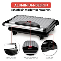 Alpina Switzerland 871125218207 Elektro Kontaktgrill Antihaftbeschichtung, klappbar Schwarz Alpina Switzerland 871125218207 Elektro Kontaktgrill Antihaftbeschichtung, klappbar Schwarz