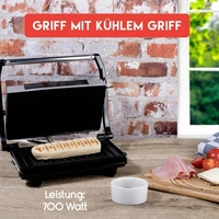 Alpina Switzerland 871125218207 Elektro Kontaktgrill Antihaftbeschichtung, klappbar Schwarz Alpina Switzerland 871125218207 Elektro Kontaktgrill Antihaftbeschichtung, klappbar Schwarz