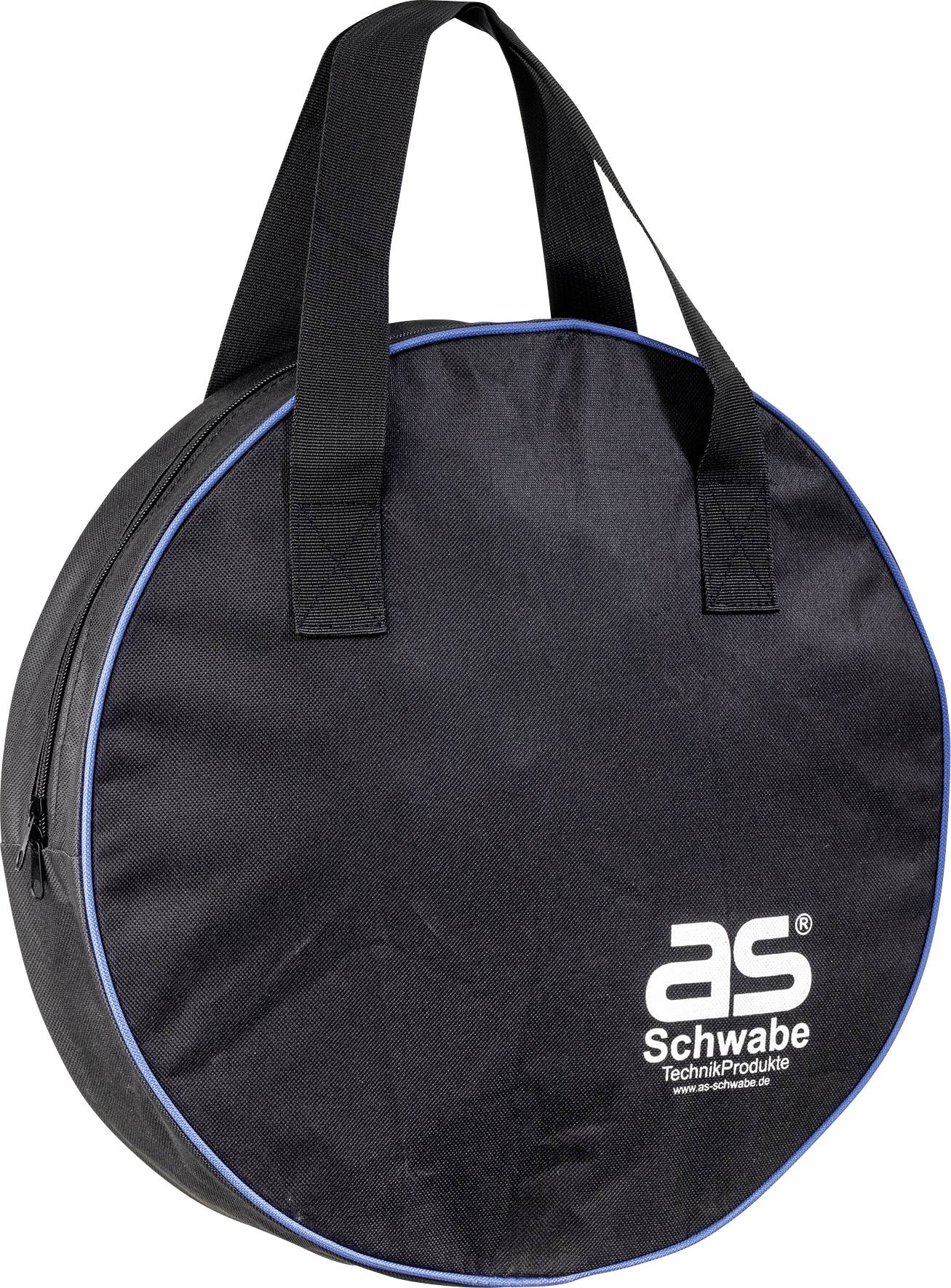 Schwarz-graue Tragetasche mit Griffen und 'as Schwabe Technik Produkte' Logo.