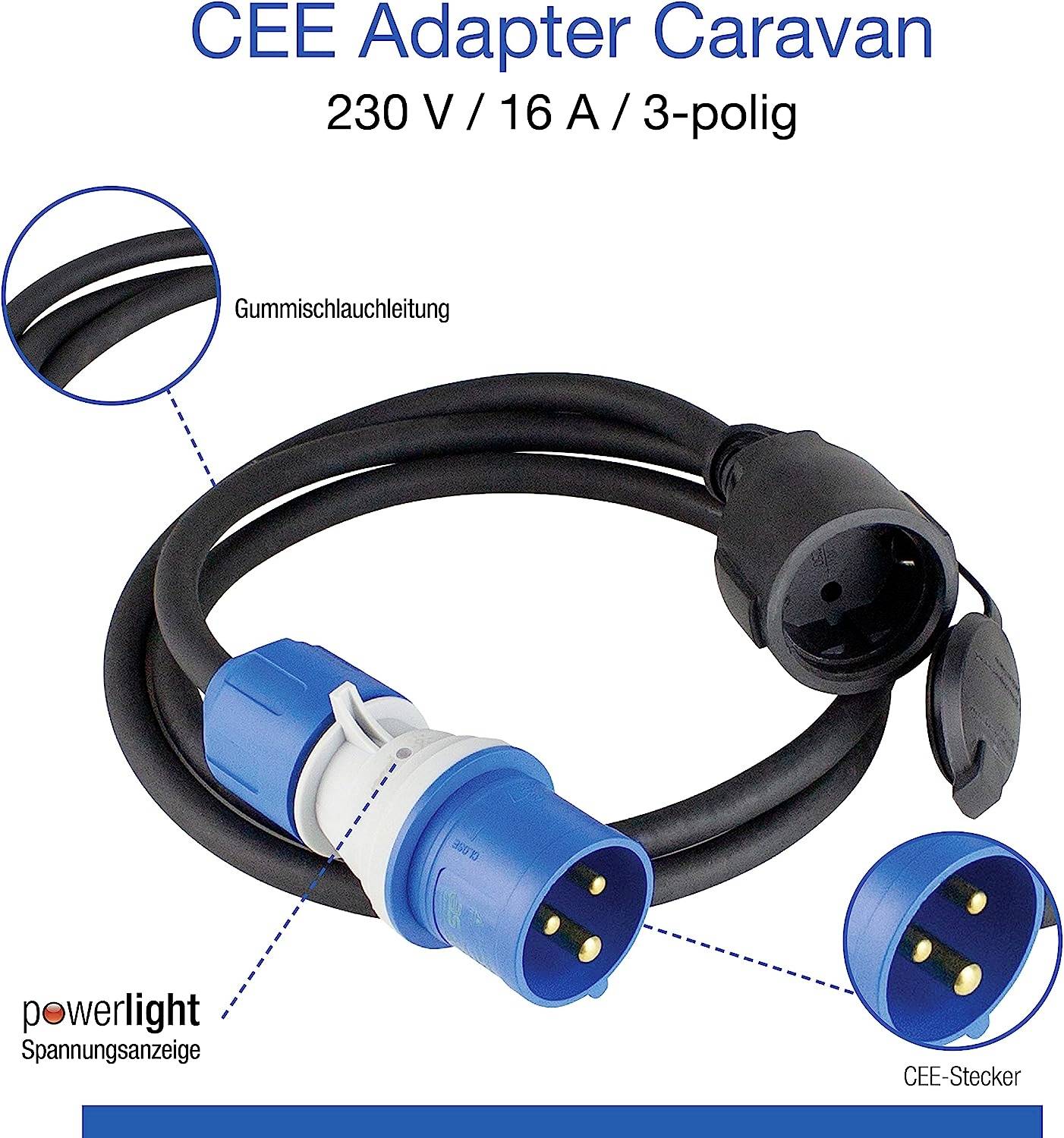 AS Schwabe 19600 Strom Verlängerungskabel