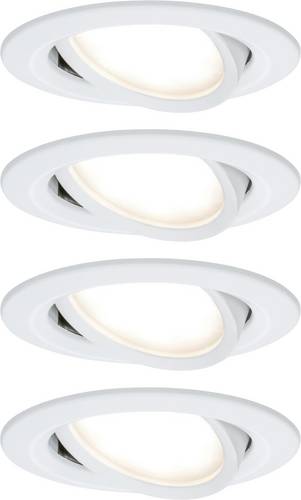 Paulmann 41307 Nova Coin Einbauleuchte 4er Set LED LED 24 W Weiß (matt)