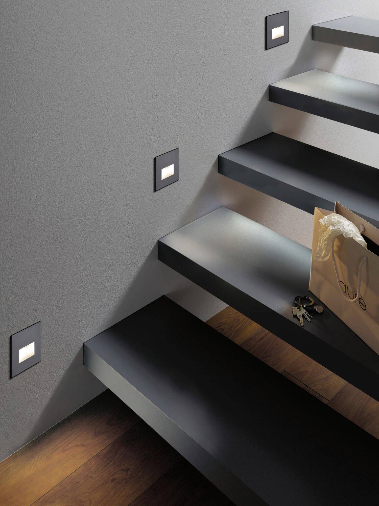 Paulmann 41308 Edge LED-Wandeinbauleuchte 4er Set LED LED Schwarz (matt)