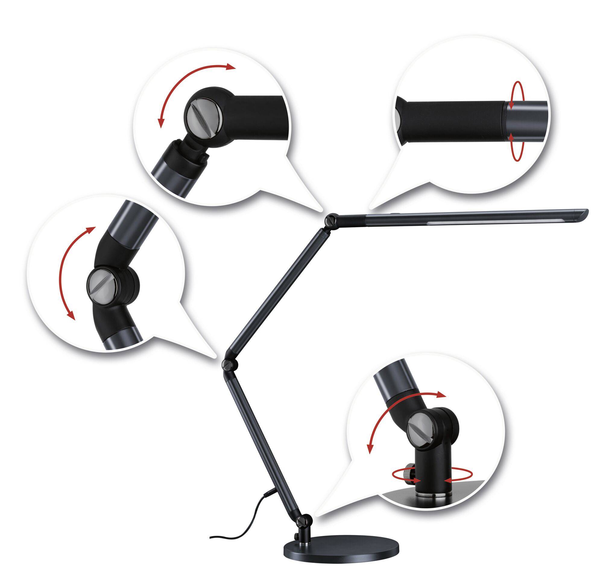 Paulmann FlexBar 41300 LED-Schreibtischleuchte LED 10.6W Anthrazit (metallic)