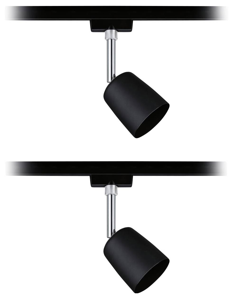 Paulmann 41303 Hochvolt-Schienensystem-Set URail GU10 10W LED Schwarz (matt), Chrom