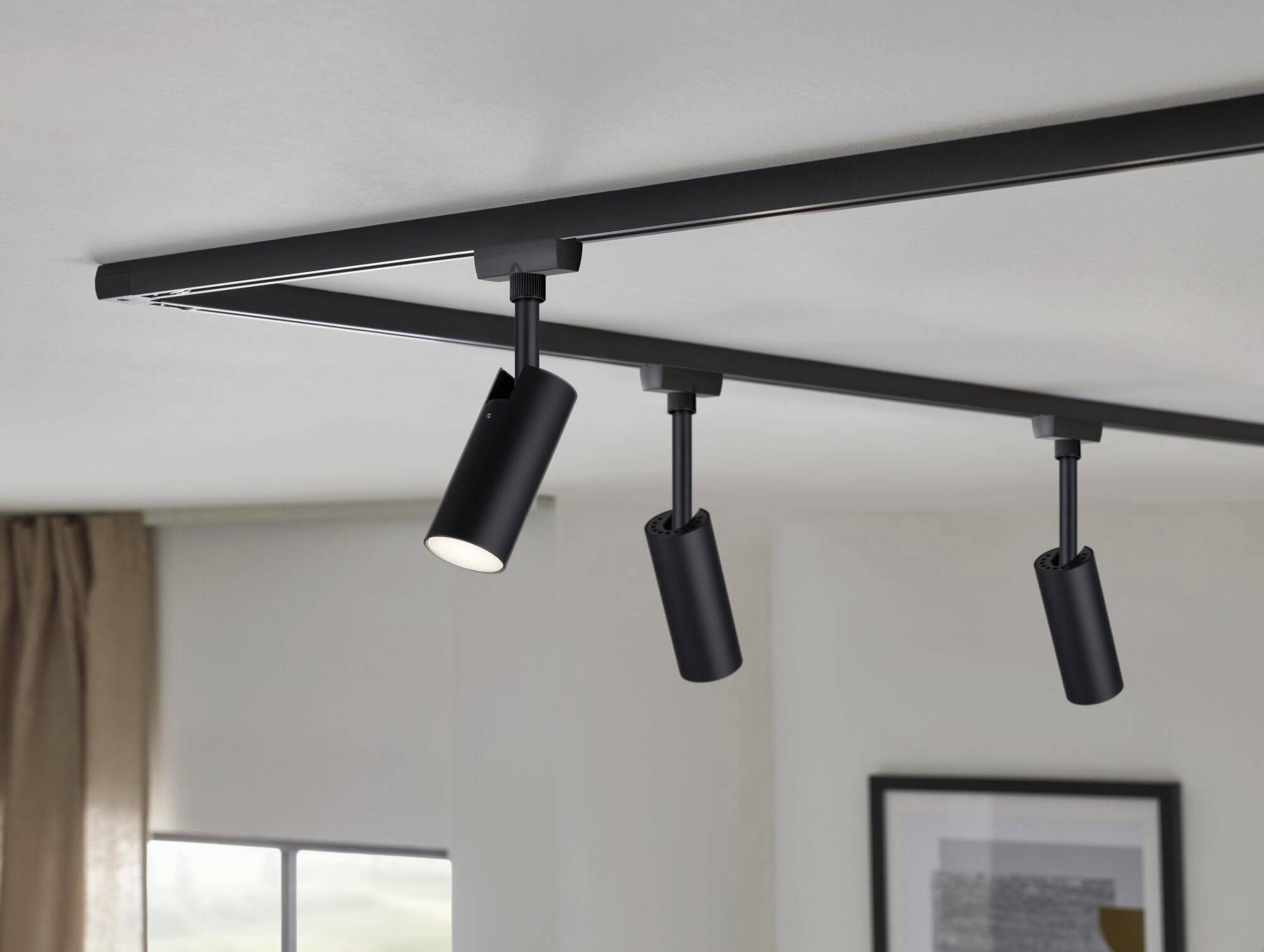 Paulmann 41304 Hochvolt-Schienensystem-Set URail LED 9W LED Schwarz (matt)