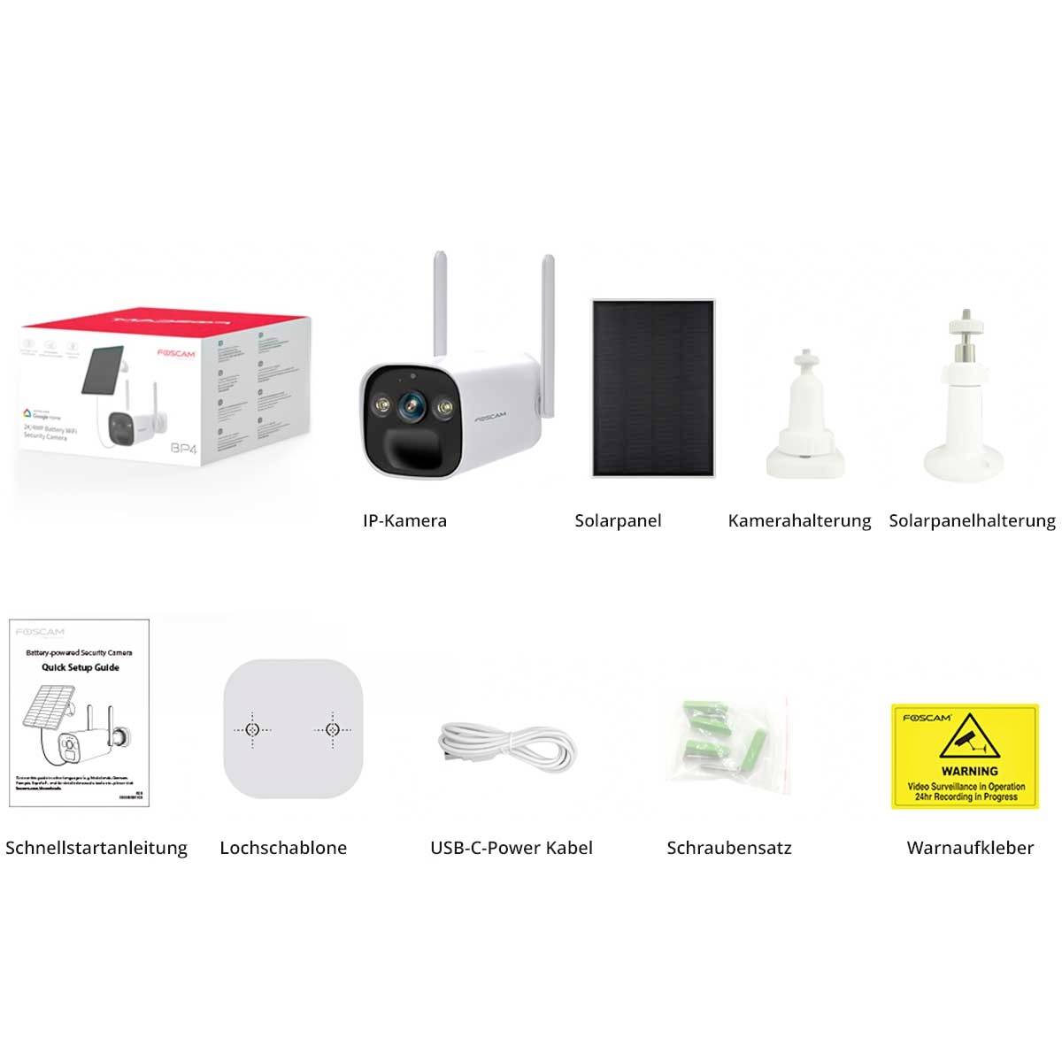 Foscam BP4 BP4 WLAN IP Überwachungskamera 2560 x 1440 Pixel