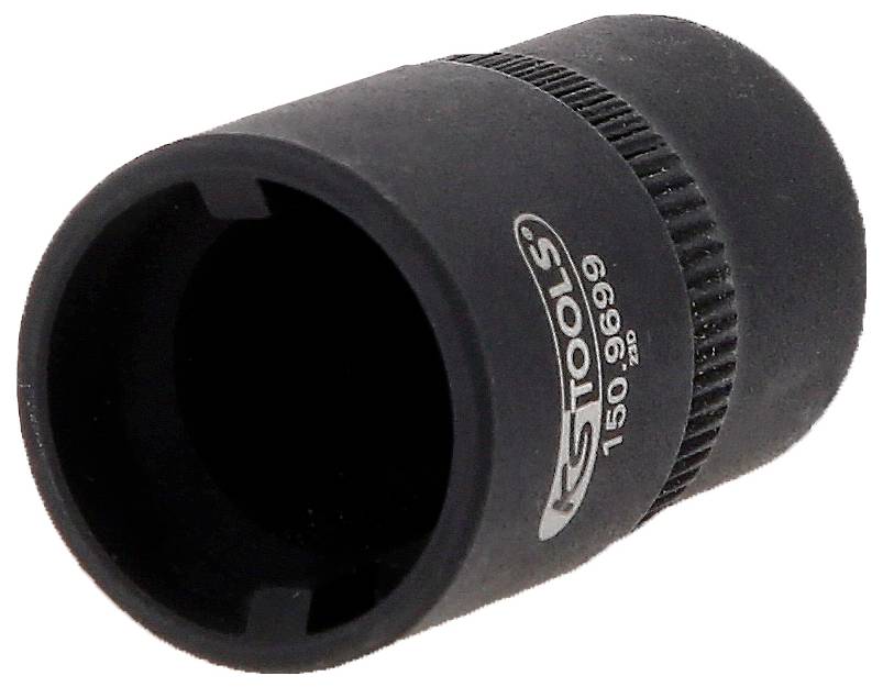 Steckschlüsseleinsatz, schwarz, zylindrisch, mit gerändeltem Griff und Aufdruck 'KS TOOLS'.