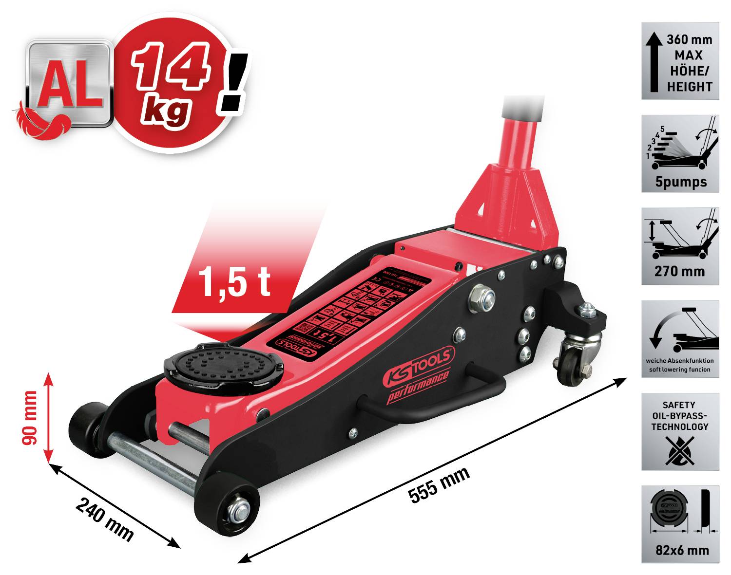 KS Tools Hydraulischer Wagenheber