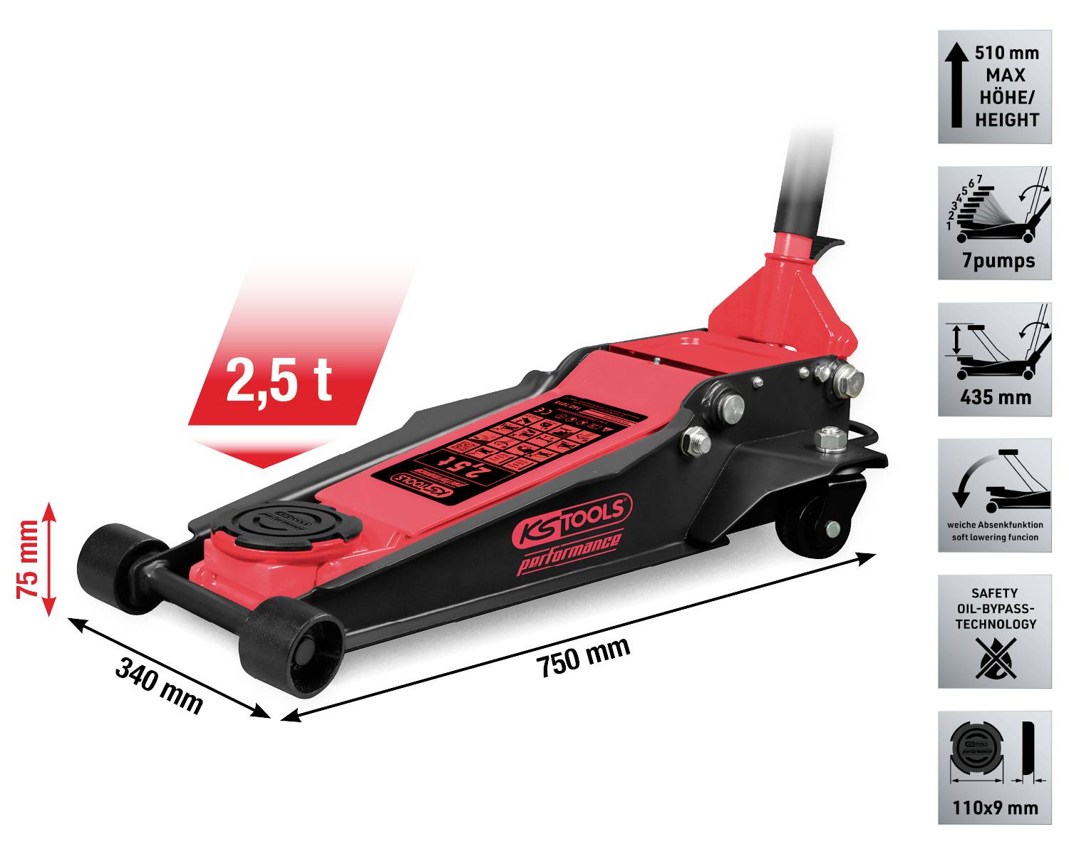 KS Tools Hydraulischer Wagenheber