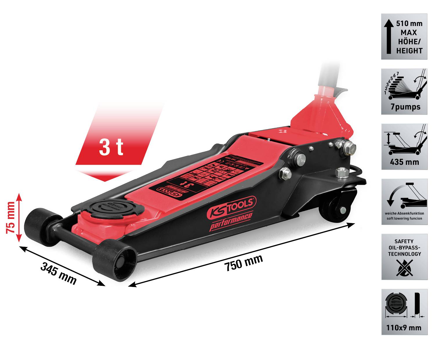 KS Tools Hydraulischer Wagenheber