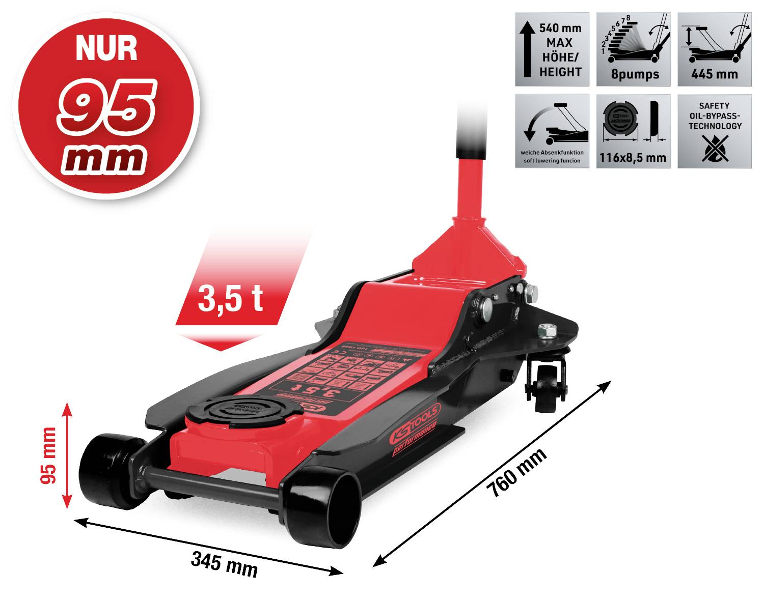 KS Tools Hydraulischer Wagenheber
