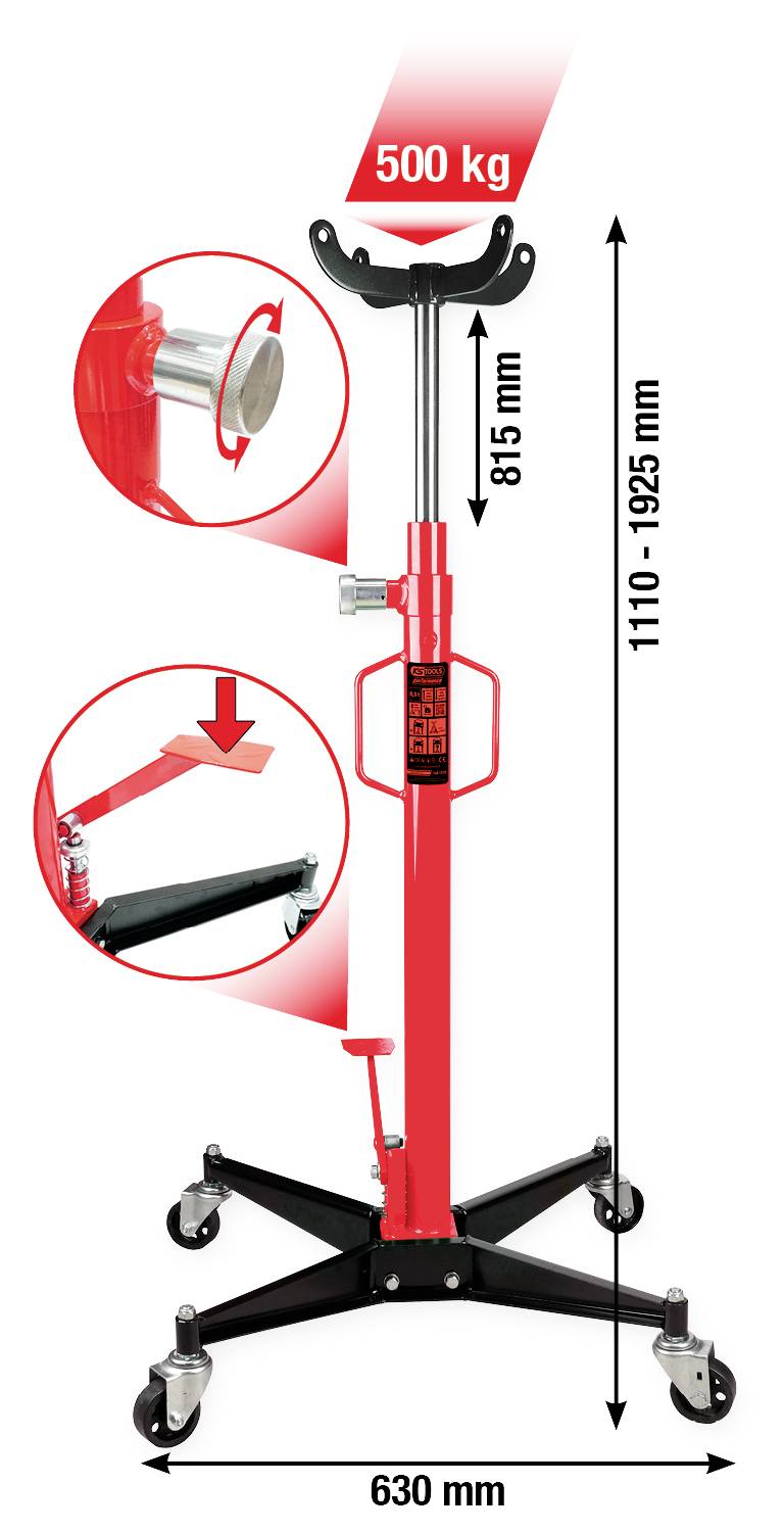 KS Tools performance Hydraulischer Getriebeheber, Hydraulischer Getriebeheber