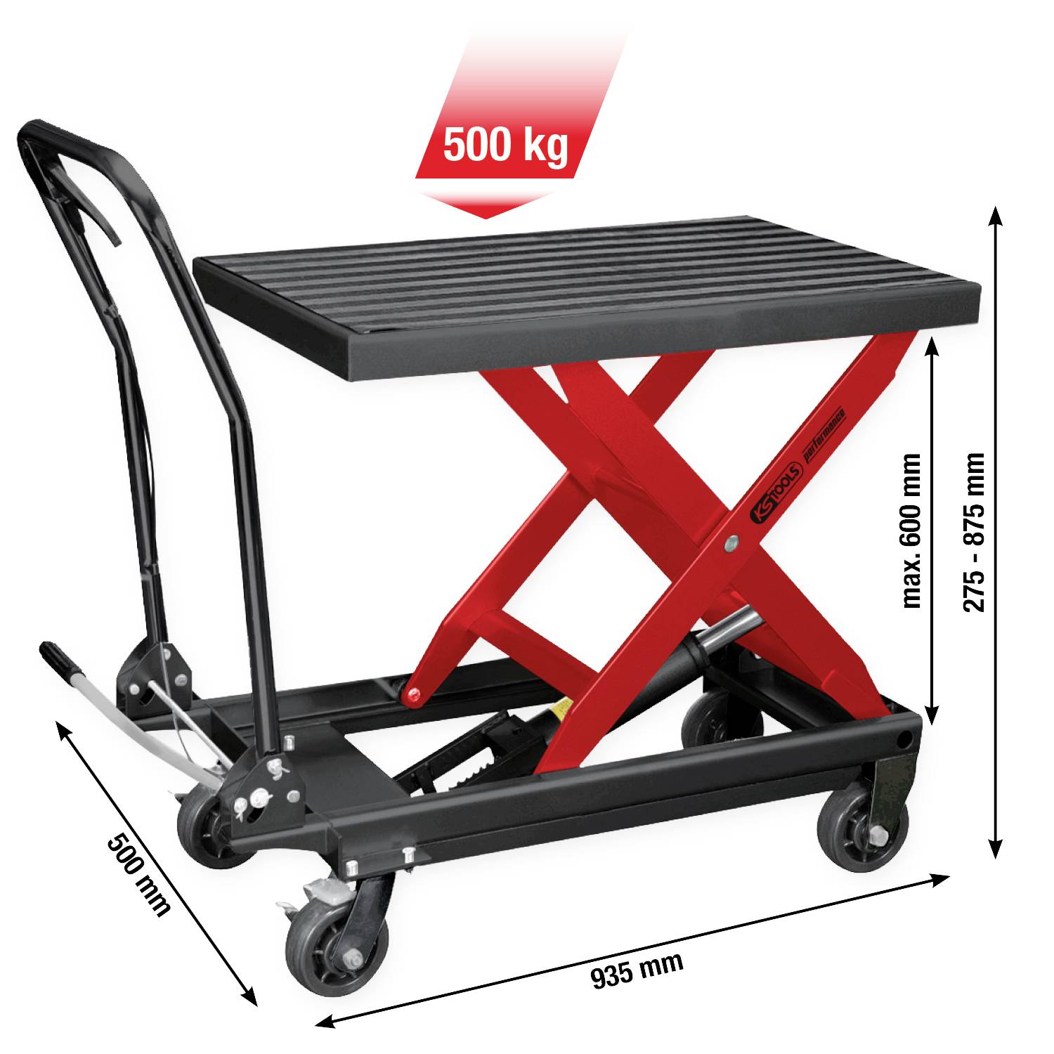 KS Tools performance Hydraulischer Ablagetisch fa Hydraulischer Ablagetisch