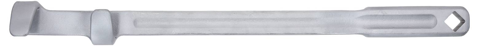 Metallischer Brecheisen mit gebogenem Ende, verwendet zum Hebeln oder Öffnen von Gegenständen.
