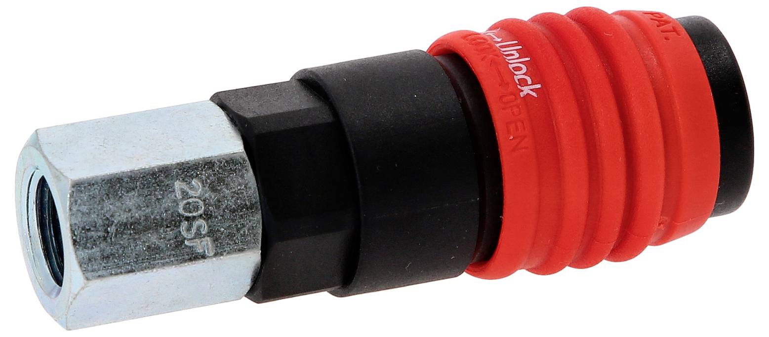 KS Tools 3in1 Universal-Druckluft-Sicherheitskupplung mit 1/4" IG 999.9105