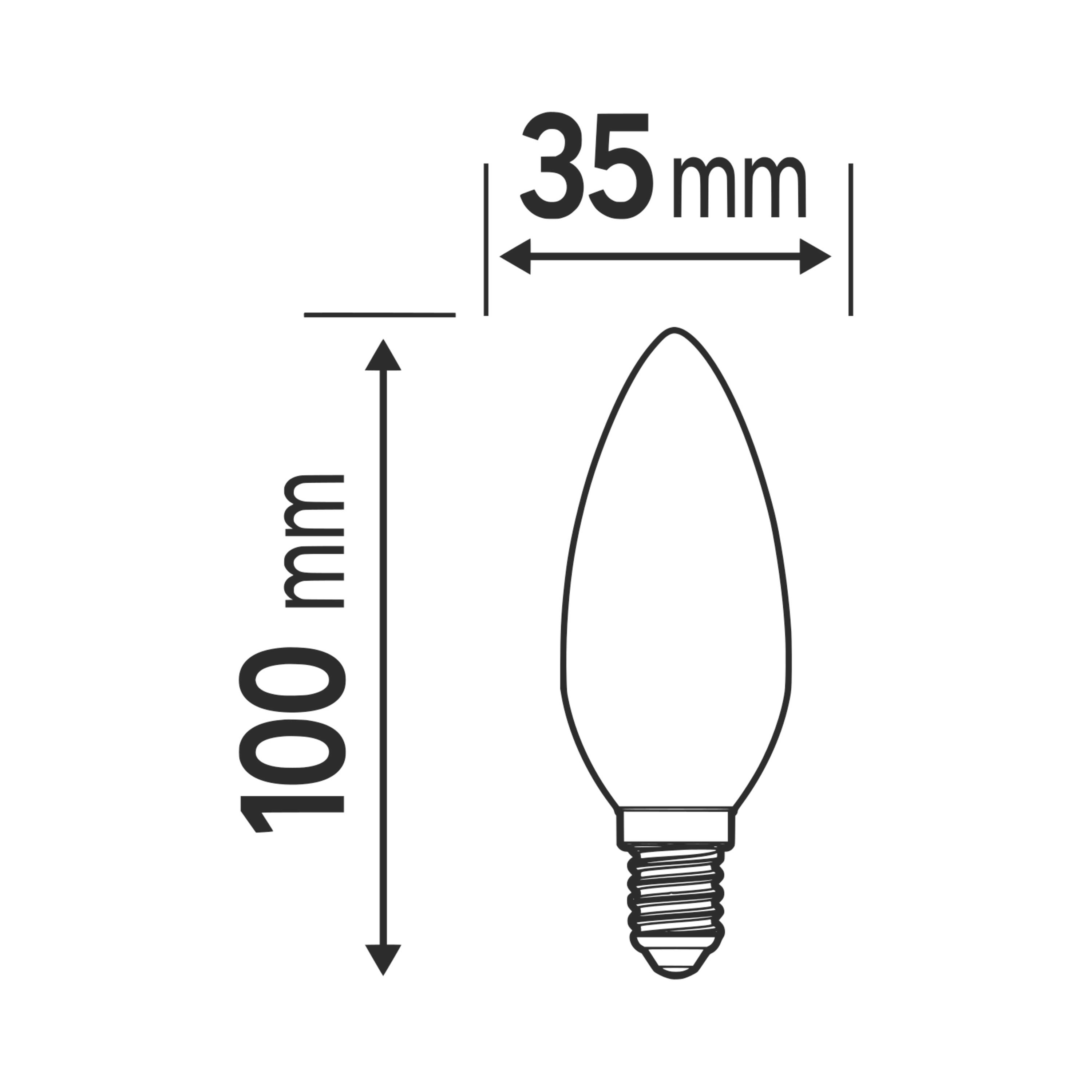 OSRAM HOMELIGHTING 4058075592575 LED EEK D (A - G) E14 Kerzenform 5.5W = 60W Kaltweiß (Ø x L) 35mm x 100mm 3St.