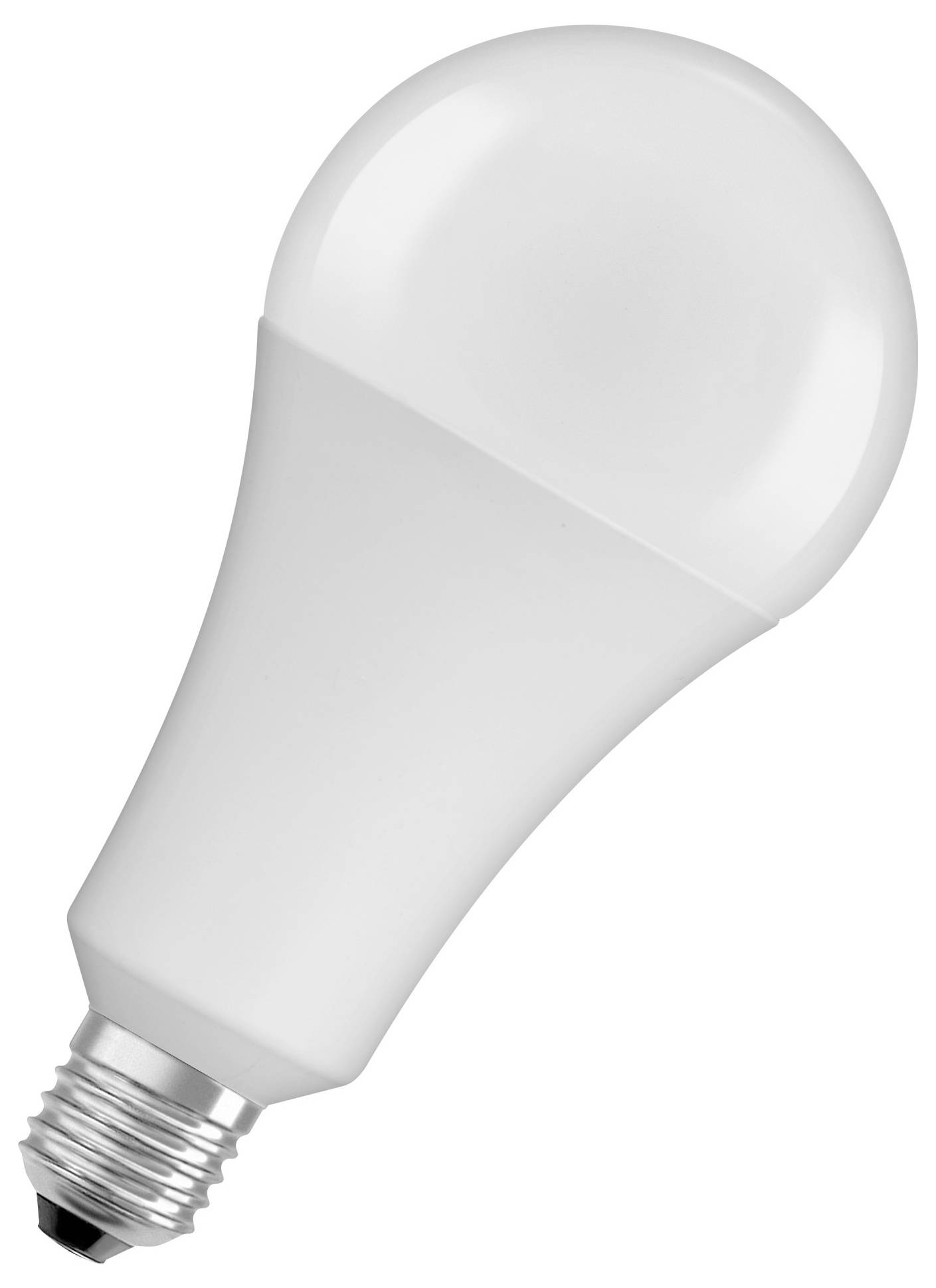 LED-Glühbirne mit E27-Fassung; weiß, matt; energiesparend.