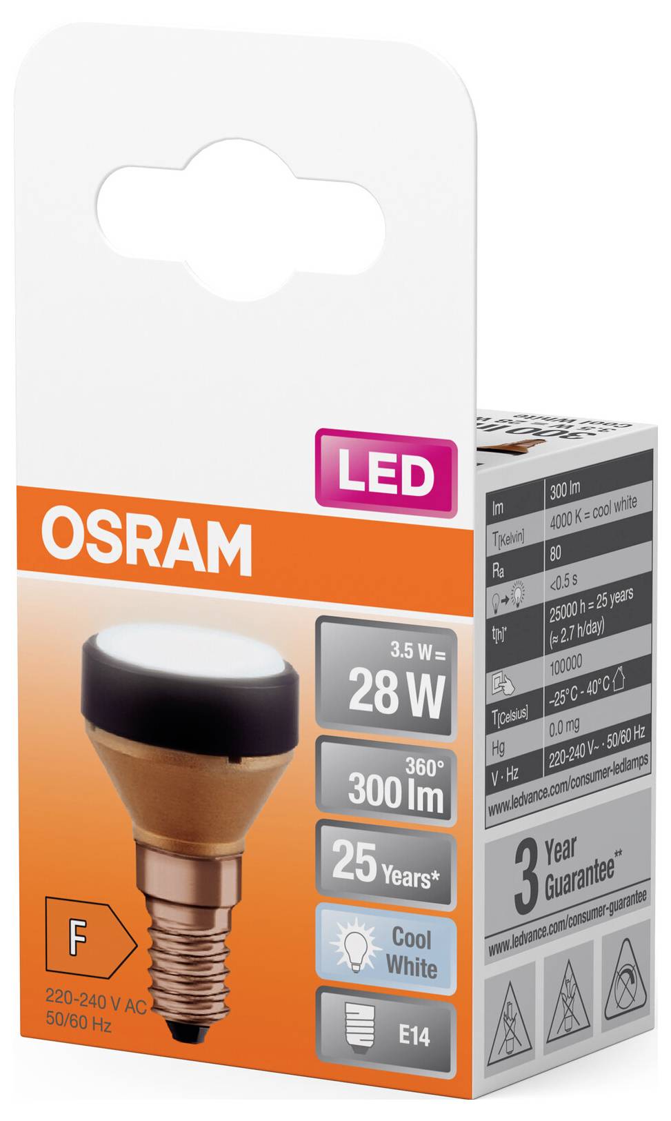 OSRAM HOMELIGHTING 4099854356803 LED EEK F (A - G) E14 3.5W = 28W Kaltweiß (Ø x L) 35mm x 54mm 1St.