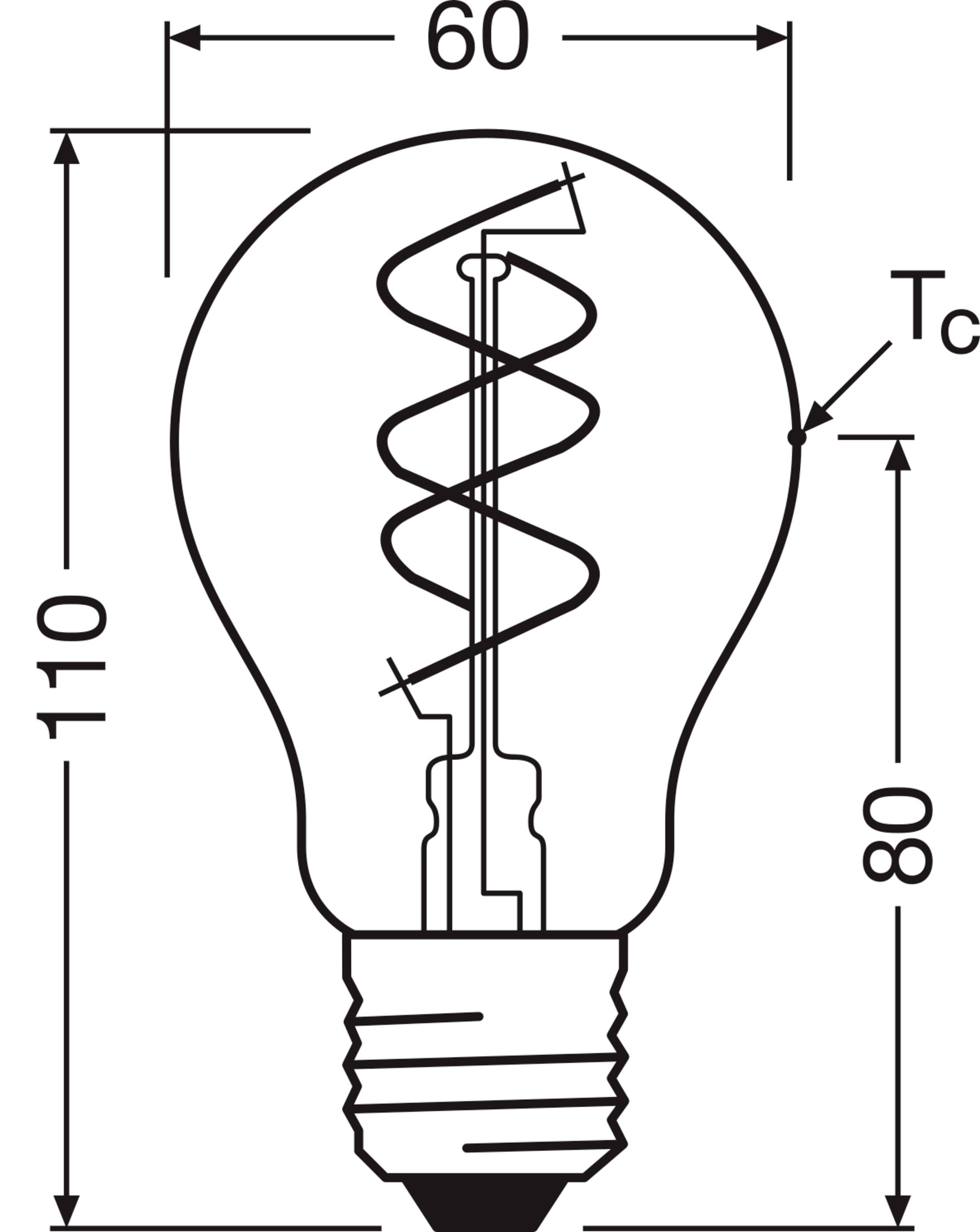 OSRAM HOMELIGHTING 4058075836648 LED EEK F (A - G) E27 Glühlampenform 8W = 60W Warmweiß (Ø x L) 60mm x 110mm 1St.
