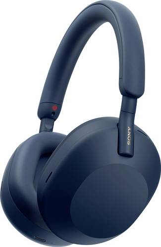 Sony WH-1000XM5 Over Ear Headset Bluetooth® Stereo Blau High-Resolution Audio, Mikrofon-Rauschunter