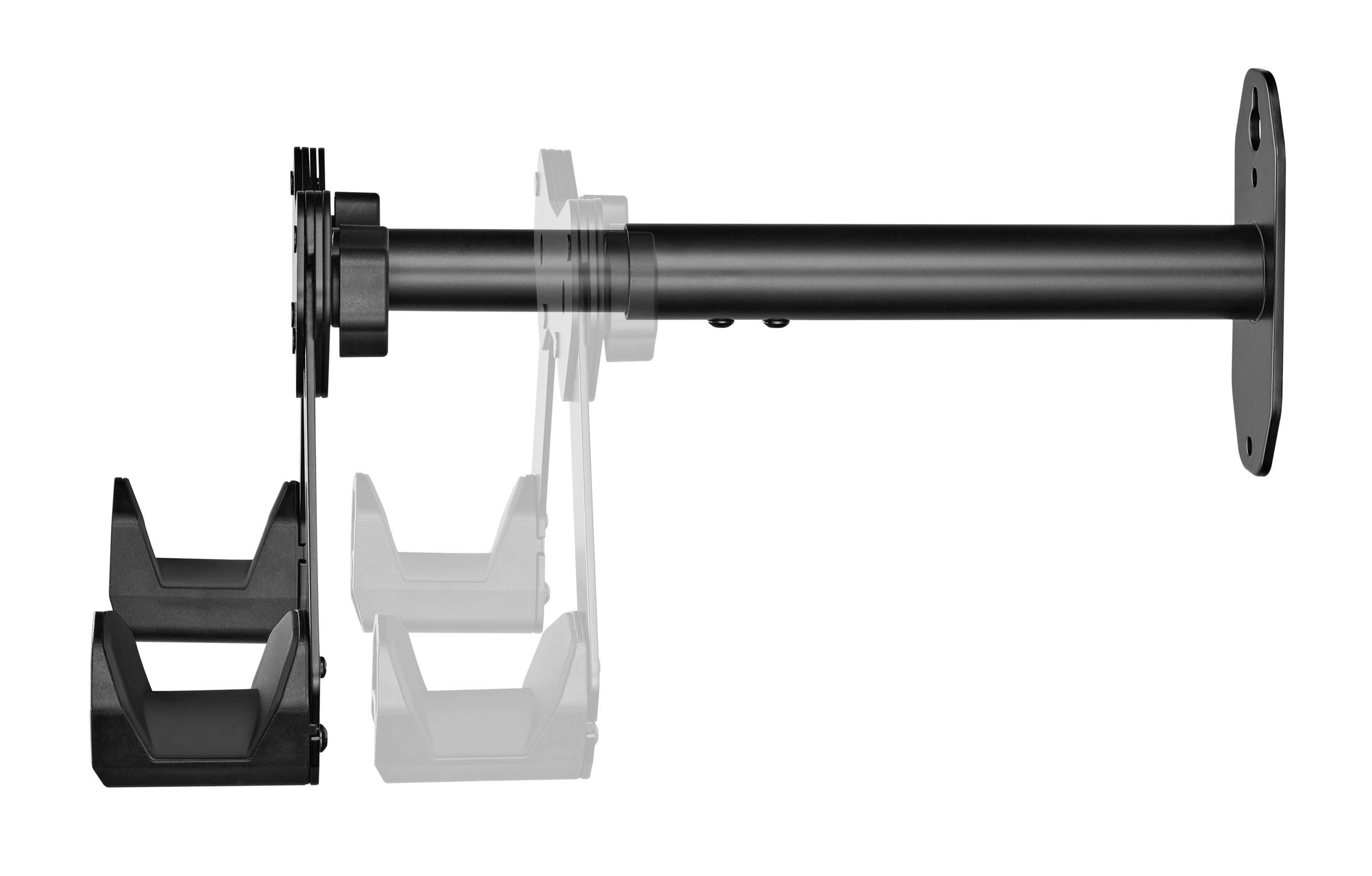 Elevar LBM-05 Fahrradwandhalter Anzahl Einstellplätze=1 Stahl, PVC, Silikon Matt Schwarz