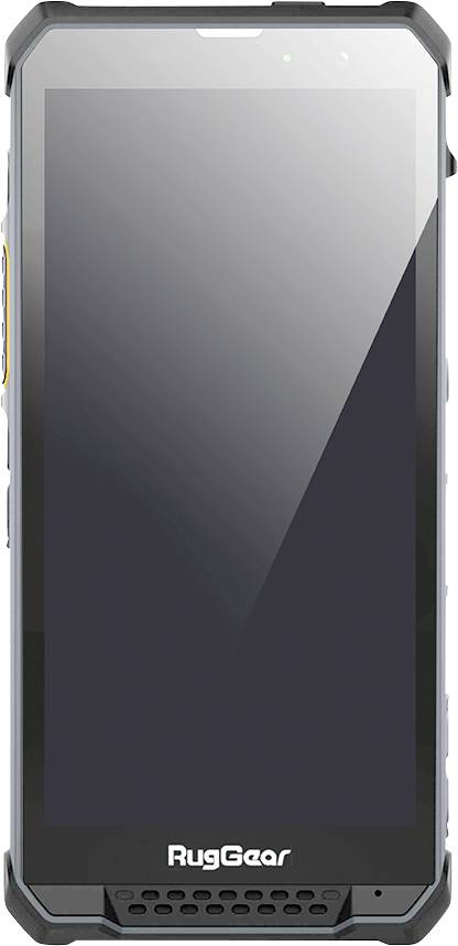 Ein robustes Smartphone von RugGear, mit einem großen Display und verstärkten Kanten, geeignet für anspruchsvolle Umgebungen.