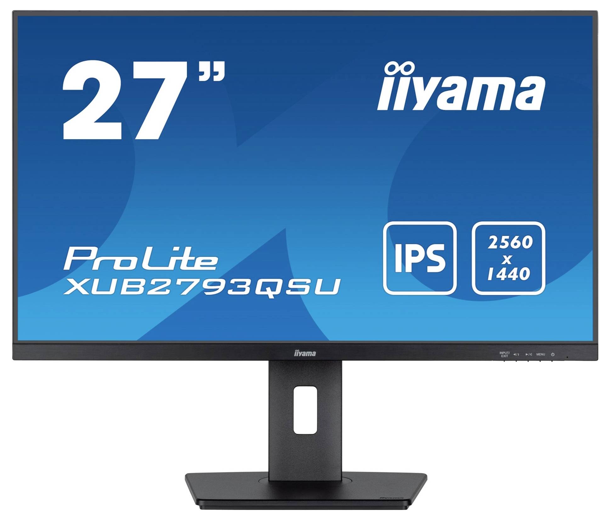 27-Zoll-Monitor von iiyama, Modell ProLite XUB2793QS, mit IPS-Technologie und einer Auflösung von 2560x1440 Pixel.