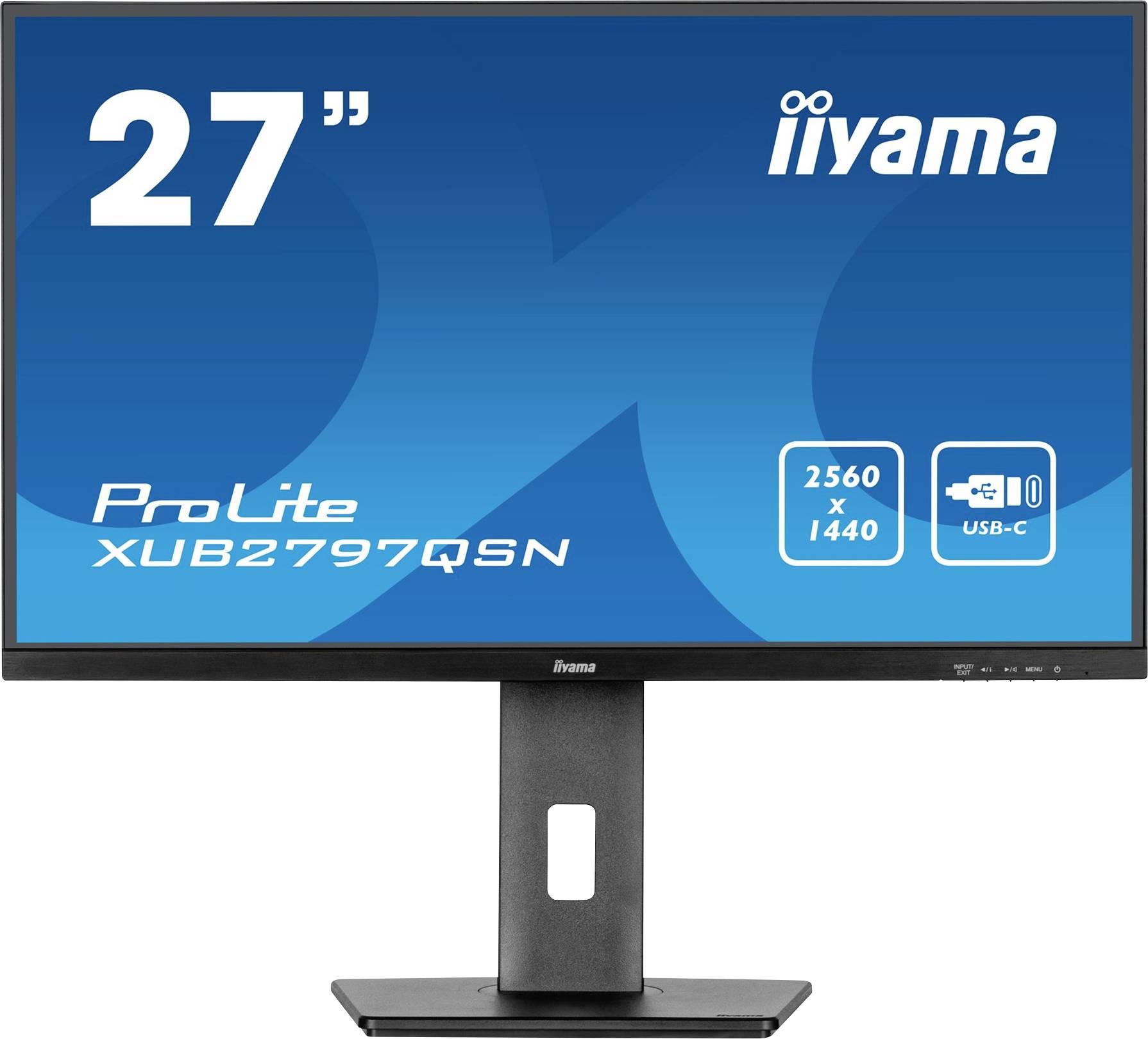 Iiyama ProLite XUB2797QSN-B2 LED-Monitor EEK E (A - G) 68.6cm (27 Zoll) 2560 x 1440 Pixel 16:9 1 ms HDMI®, DisplayPort, Kopfhörer