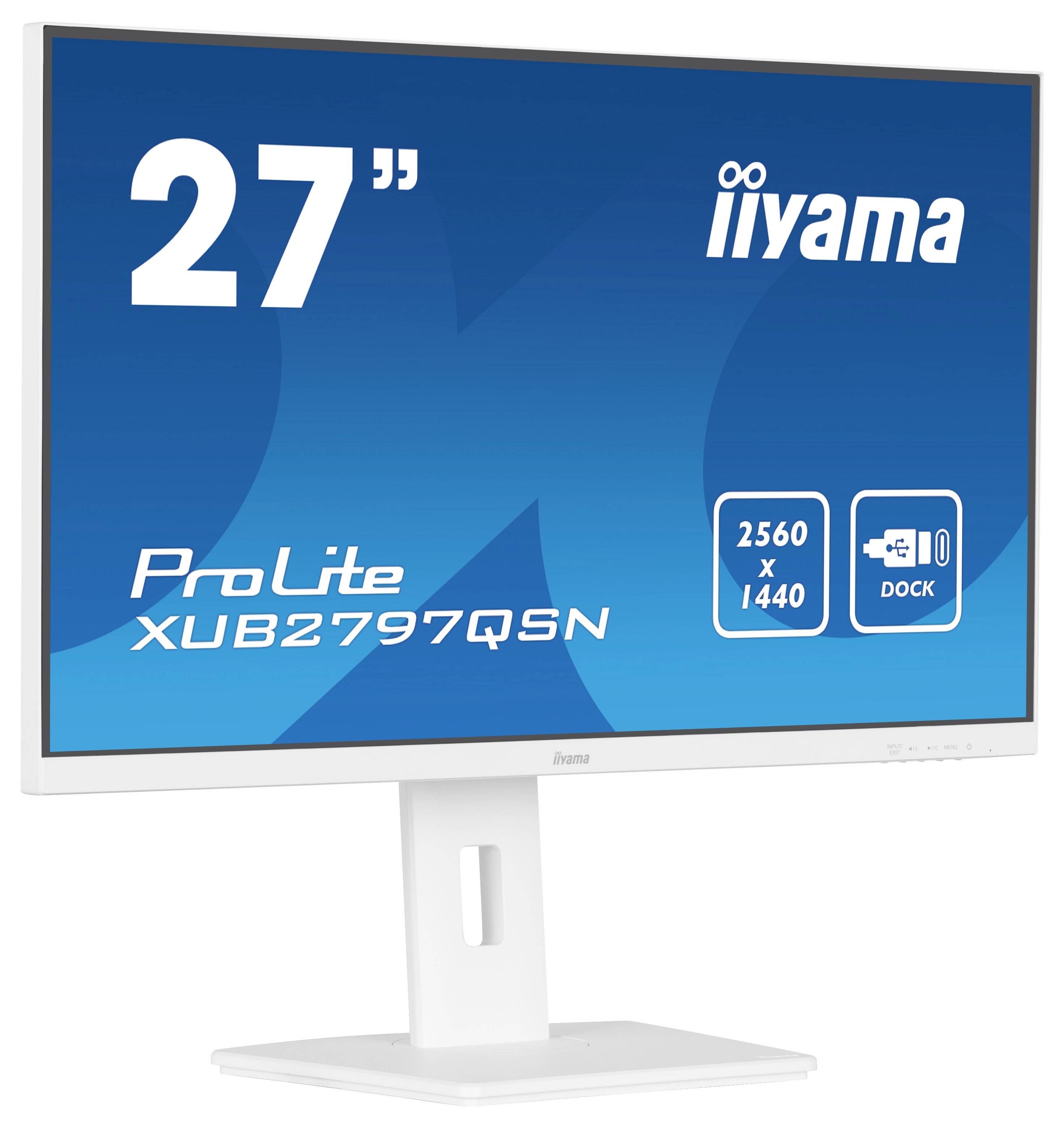 Iiyama ProLite XUB2797QSN-W2 LED-Monitor EEK E (A - G) 68.6cm (27 Zoll) 2560 x 1440 Pixel 16:9 1 ms HDMI®, DisplayPort, Kopfhörer