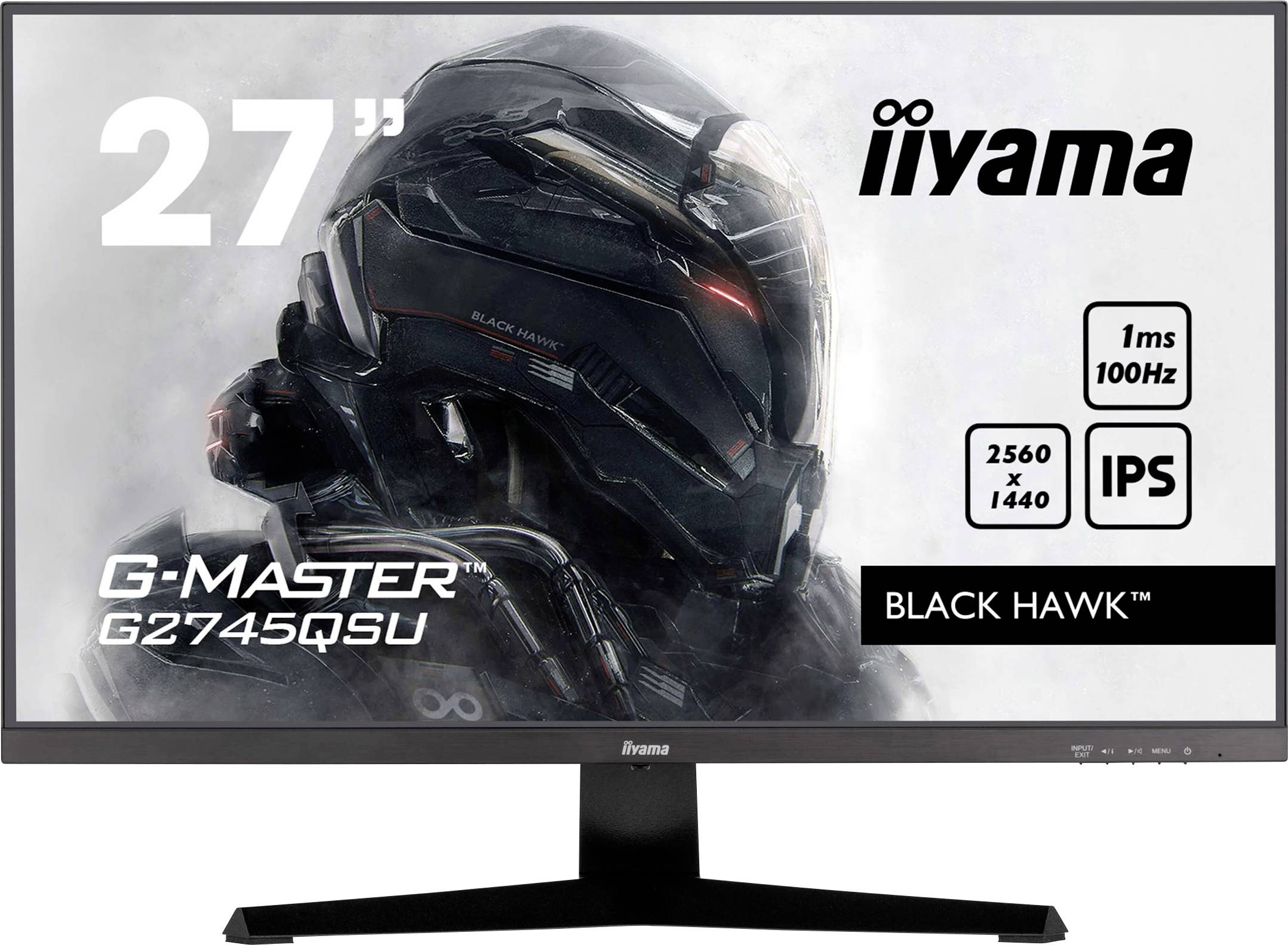 Iiyama G-Master Black Hawk G2745QSU-B2 Gaming Monitor EEK E (A - G) 68.6cm (27 Zoll) 2560 x 1440 Pixel 16:9 1 ms HDMI®