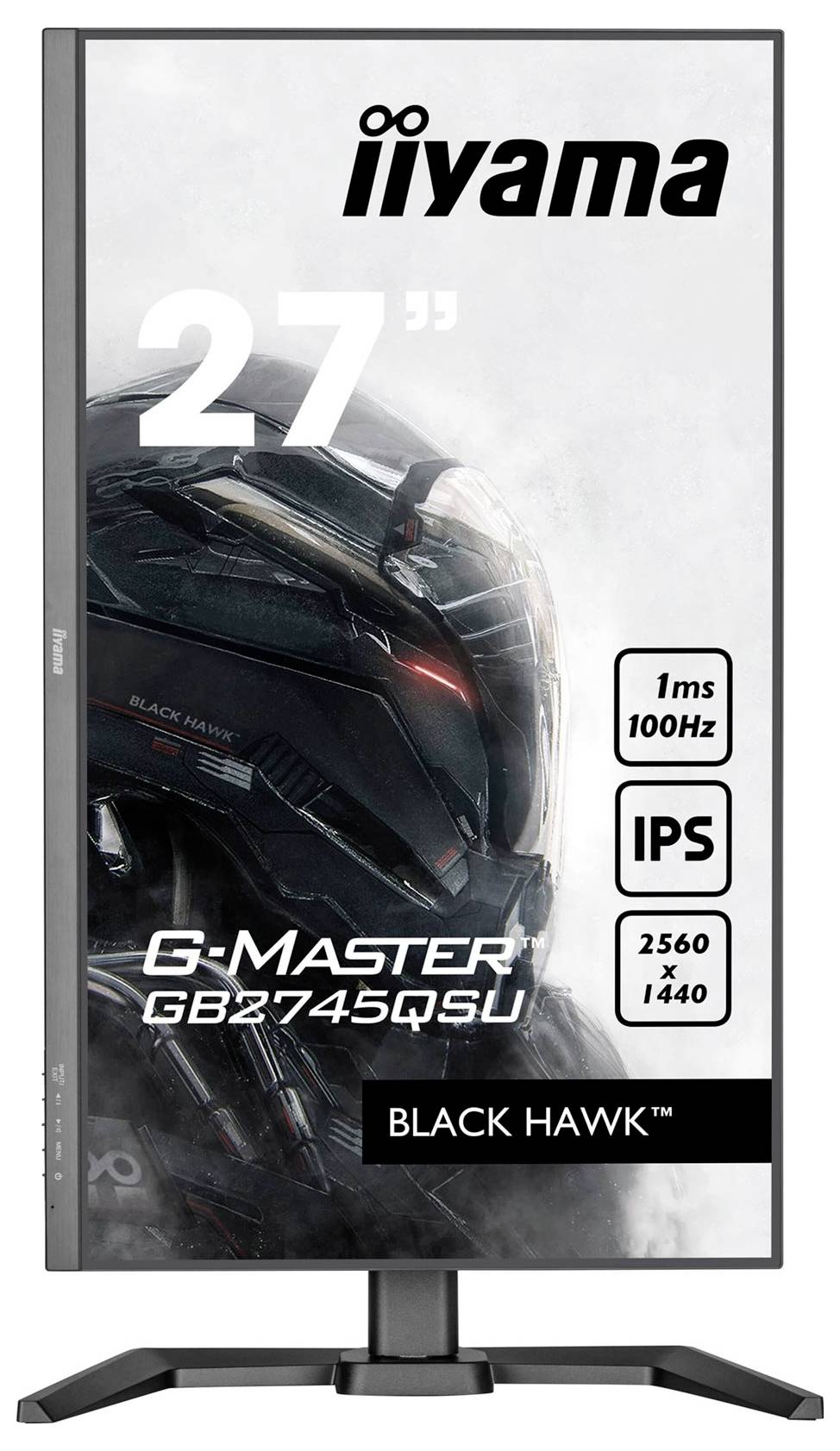 Iiyama G-Master Black Hawk GB2745QSU-B2 Gaming Monitor EEK E (A - G) 68.6cm (27 Zoll) 2560 x 1440 Pixel 16:9 1 ms HDMI®