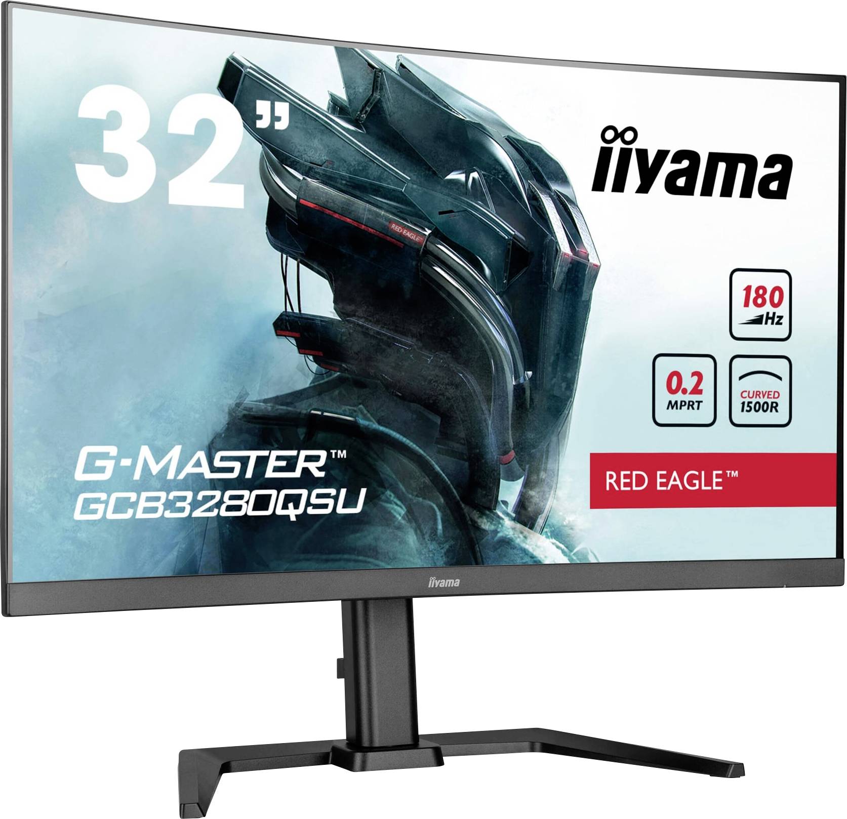 Iiyama G-Master Red Eagle GCB3280QSU-B2 Gaming Monitor EEK F (A - G) 80cm (31.5 Zoll) 2560 x 1440 Pixel 16:9 0.2 ms HDMI®