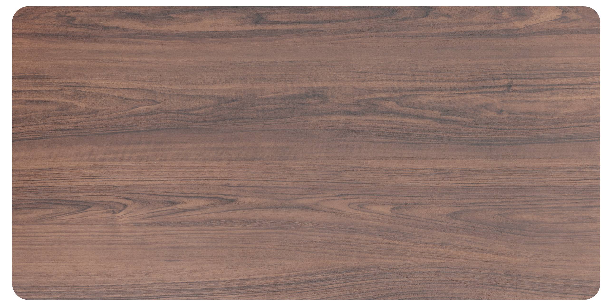 Holztischplatte mit natürlicher Maserung und warmem Braunton.