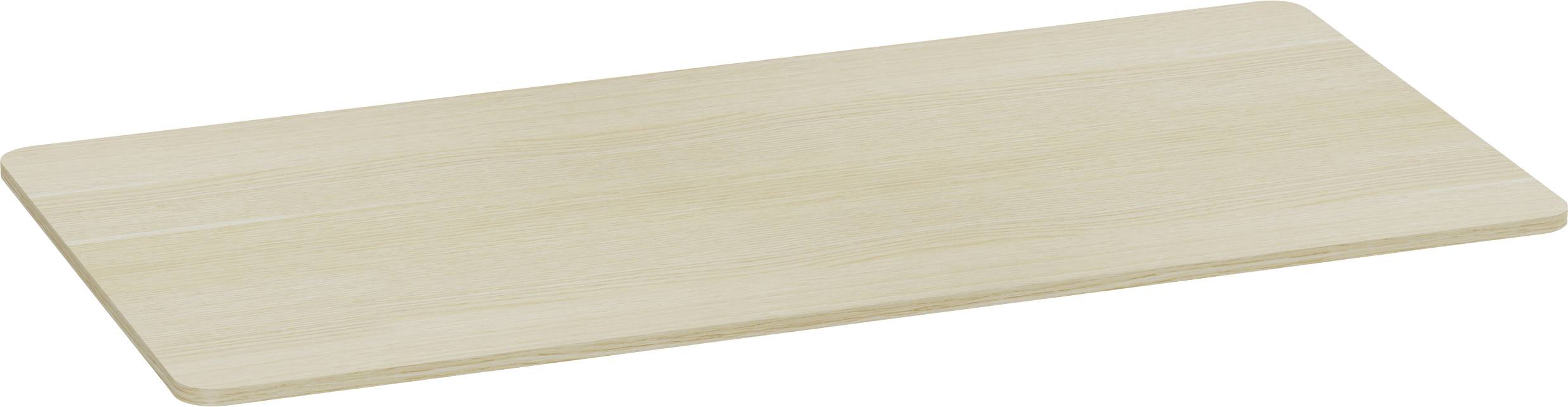 Rechteckige, dünne Holzplatte mit glatter, hellbrauner Oberfläche.
