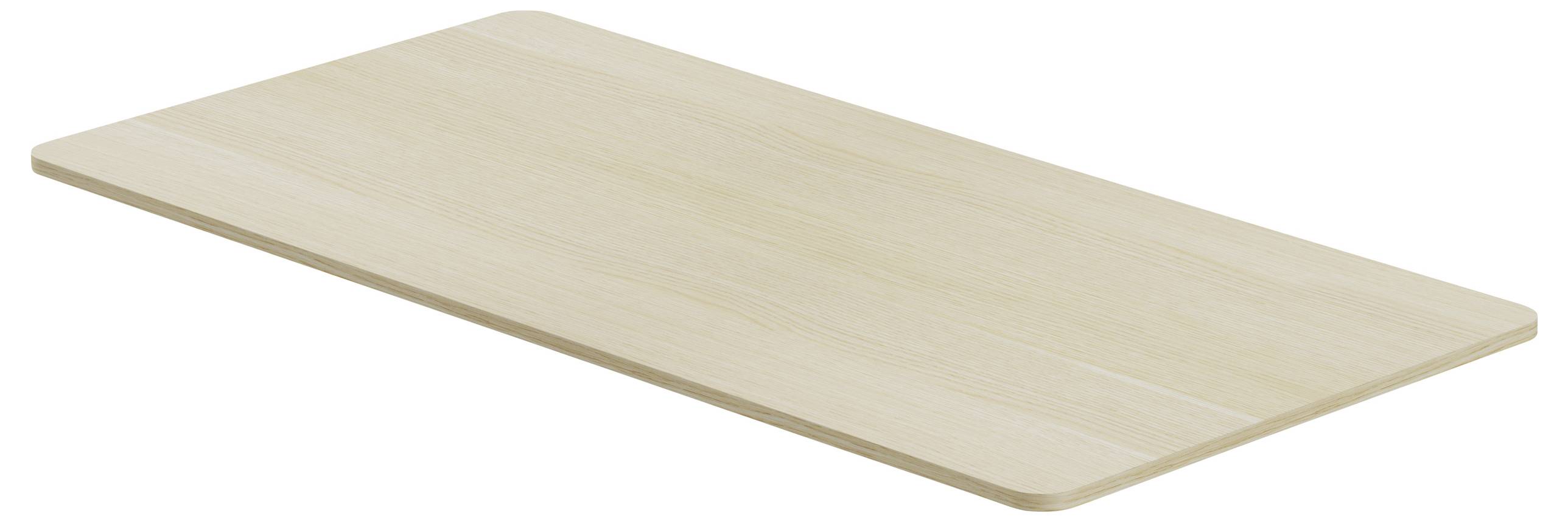 Holzplatte mit glatter, rechteckiger Oberfläche in heller Farbe, geeignet für Tischbau oder DIY-Projekte.